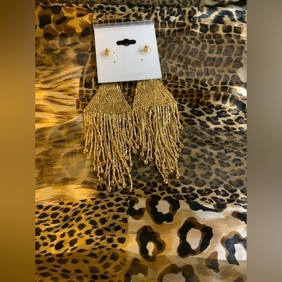 Natasha Couture Gold Bead Earrings - Picture 6 of 6